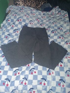 Womens Charcoal Gray Dress Pants with Subtle Sparkle